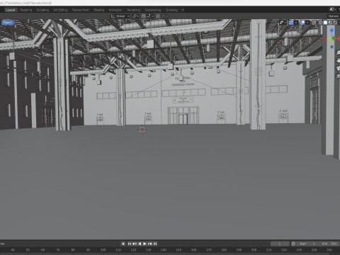 Exhibition Hall 27 interior 3D Модель