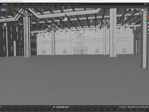 Exhibition Hall 27 interior 3D Model