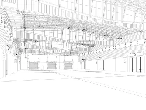 Ausstellungshalle 28 3D Modell