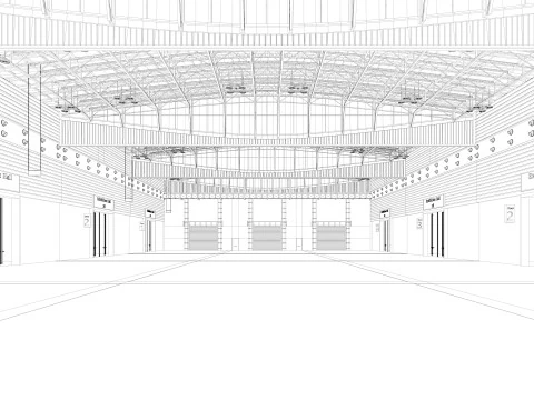 Ausstellungshalle 28 3D Modell