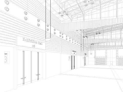 Ausstellungshalle 28 3D Modell