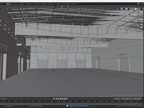 Exhibition Hall 28 Model 3D