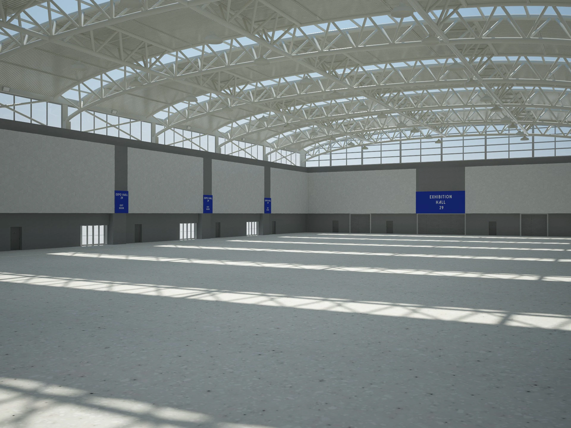 Exhibition Hall 29 3D Model .c4d .max .obj .3ds .fbx .stl .blend 