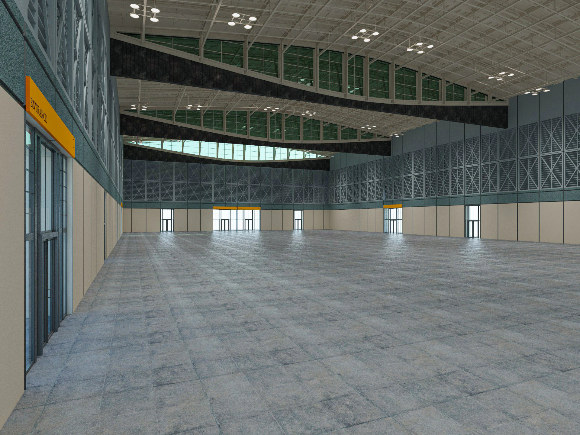 Exhibition Hall 30 interior and exterior 3D Model .c4d .max .obj .3ds .fbx .stl .blend