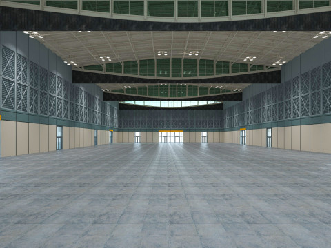 Exhibition Hall 30 interior and exterior Modello 3D