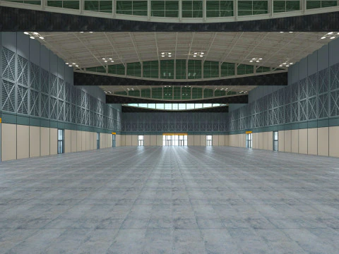 Exhibition Hall 30 interior and exterior 3D Model