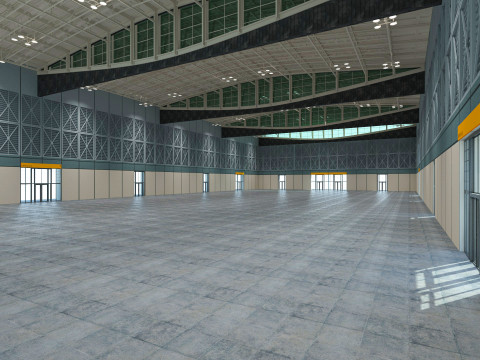 Exhibition Hall 30 interior and exterior Modello 3D