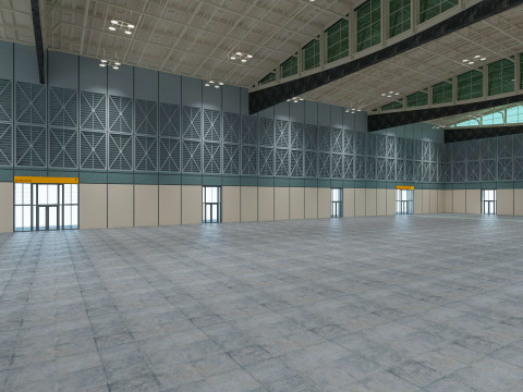 Exhibition Hall 30 interior and exterior Modello 3D