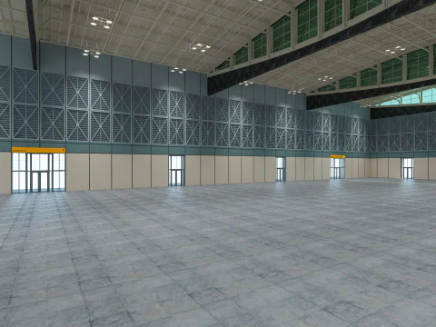 Exhibition Hall 30 interior and exterior 3D Model