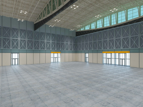 Exhibition Hall 30 interior and exterior Modello 3D