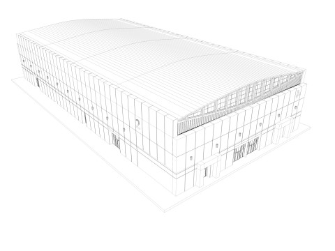 Exhibition Hall 30 interior and exterior Modello 3D