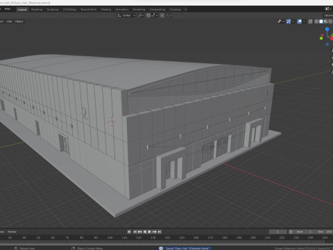 Exhibition Hall 30 interior and exterior Modello 3D
