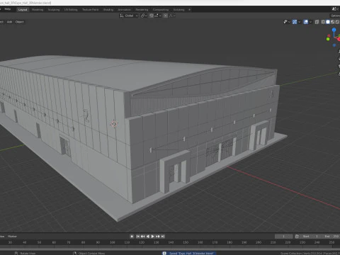Exhibition Hall 30 interior and exterior 3D Model