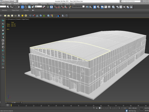 Exhibition Hall 30 interior and exterior Modello 3D