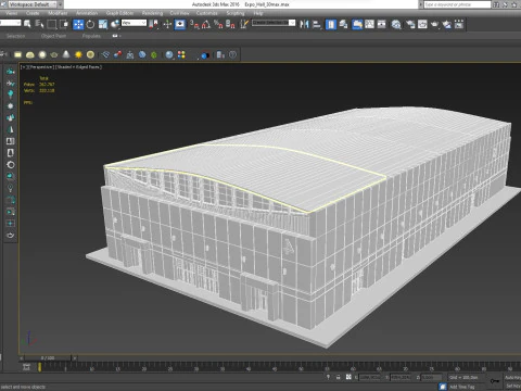 Exhibition Hall 30 interior and exterior 3D Model