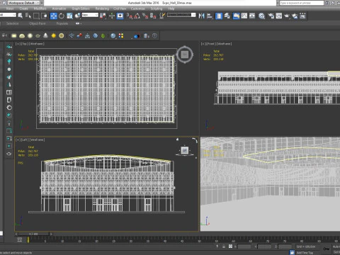 Exhibition Hall 30 interior and exterior 3D Model