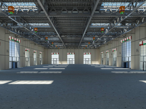 Exhibition Hall Warehouse 31 3D Model