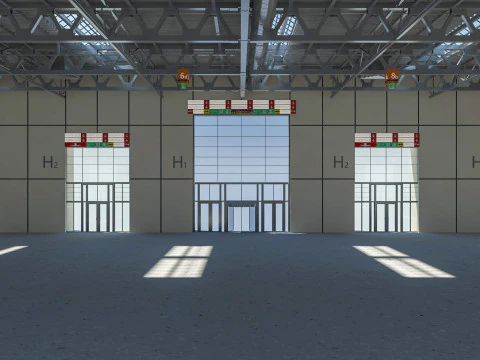 Exhibition Hall Warehouse 31 3D Model