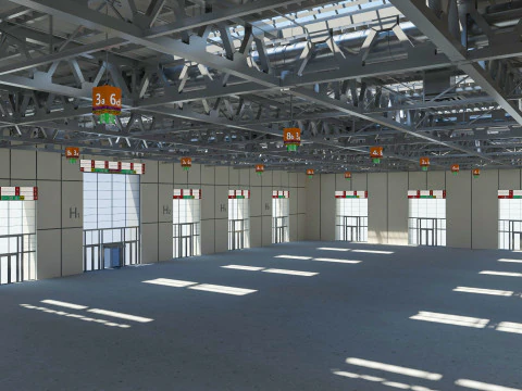 Exhibition Hall Warehouse 31 3D Model