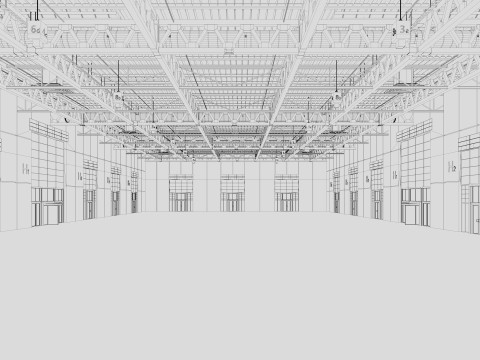 Exhibition Hall Warehouse 31 3D Model