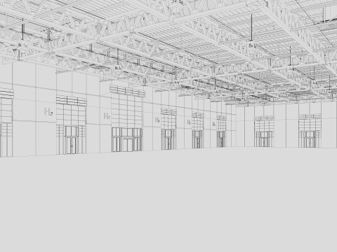 Exhibition Hall Warehouse 31 3D Model