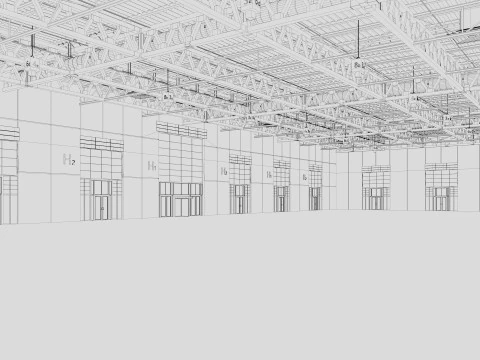 Exhibition Hall Warehouse 31 3D Model
