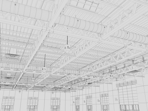 Exhibition Hall Warehouse 31 3D Model