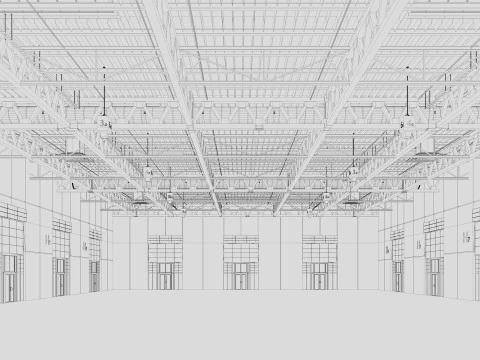 Exhibition Hall Warehouse 31 3D Model