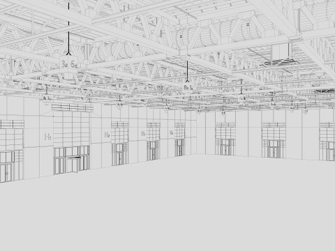 Exhibition Hall Warehouse 31 3D Model