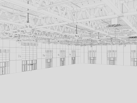 Exhibition Hall Warehouse 31 3D Model