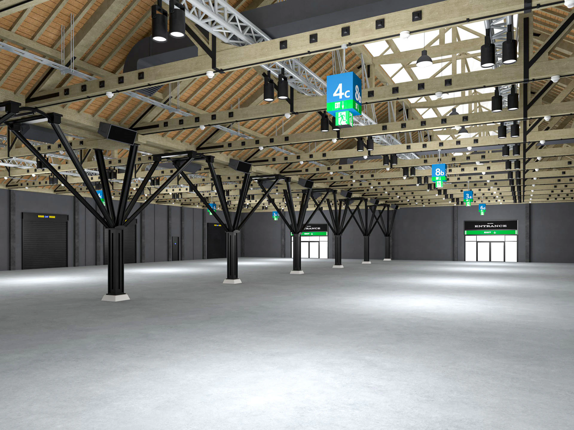 Exhibition Hall 33 3D Model .c4d .max .obj .3ds .fbx .stl .blend 