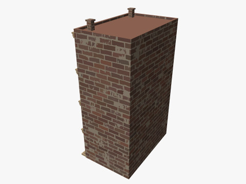 Cartoon Building 5 Low-poly 3D Model