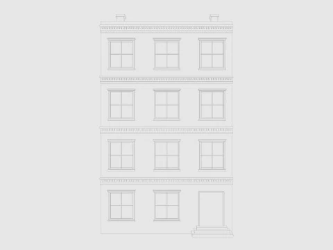 Cartoon Building 5 Low-poly 3D Model