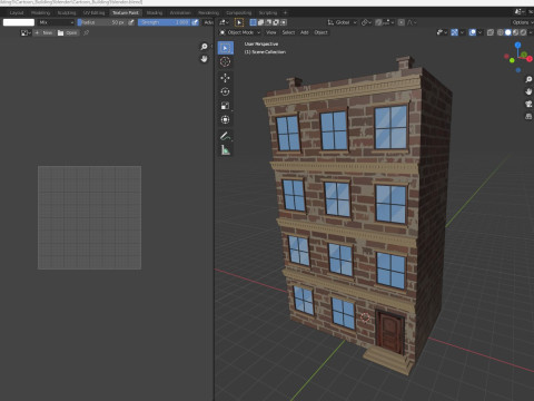 Cartoon Building 5 Low-poly 3D Model