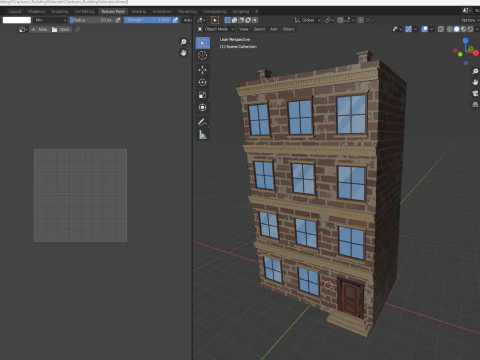 Cartoon Building 5 Low-poly 3D Model