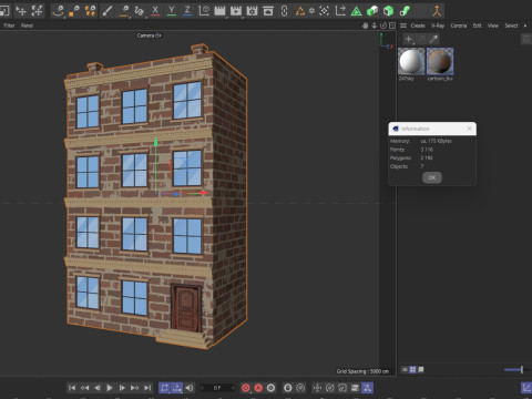Cartoon Building 5 Low-poly 3D Model