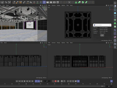 Fair Exhibition Hall 3D Model