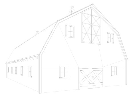 Farm Scene Low-poly 3D Model