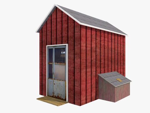 Farm Scene Low-poly 3D Model