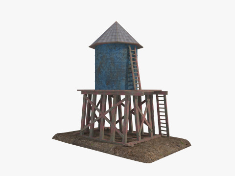 Farm Scene Low-poly 3D Model