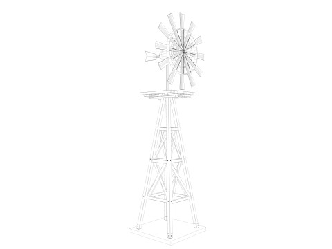 Farm Scene Low-poly 3D Model