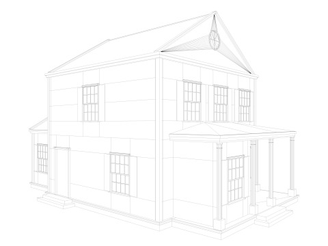 Five House Collection 3D Model