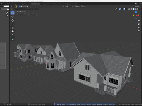Five House Collection 3D Model