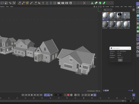 Five House Collection 3D Model