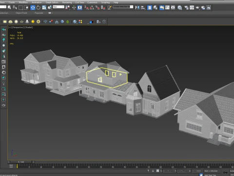 Five House Collection 3D Model