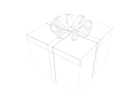 Gift Boxes Low-poly 3D Модель