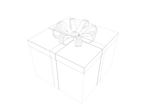 Gift Boxes Low-poly 3D Модель