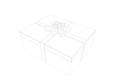 Gift Boxes Low-poly 3D Модель