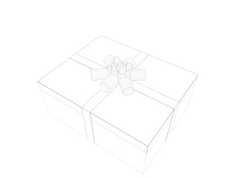 Gift Boxes Low-poly 3D Модель