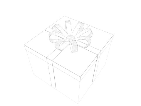 Gift Boxes Low-poly 3D Модель